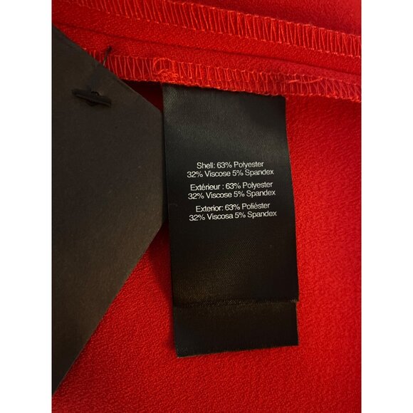 Donna Karan New York NWT $189 Cady Crepe V-Neck Jacket Dress, Red Women's 14 - Picture 10 of 11
